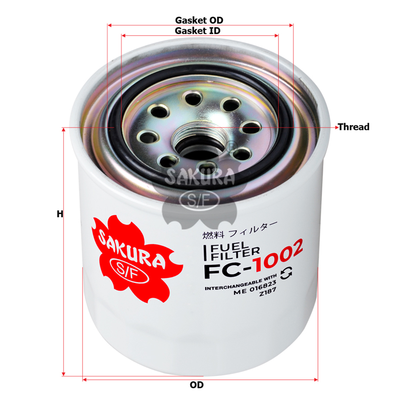 Купить запчасть SAKURA - FC1002 FC1002 Фильтр топливный Sakura