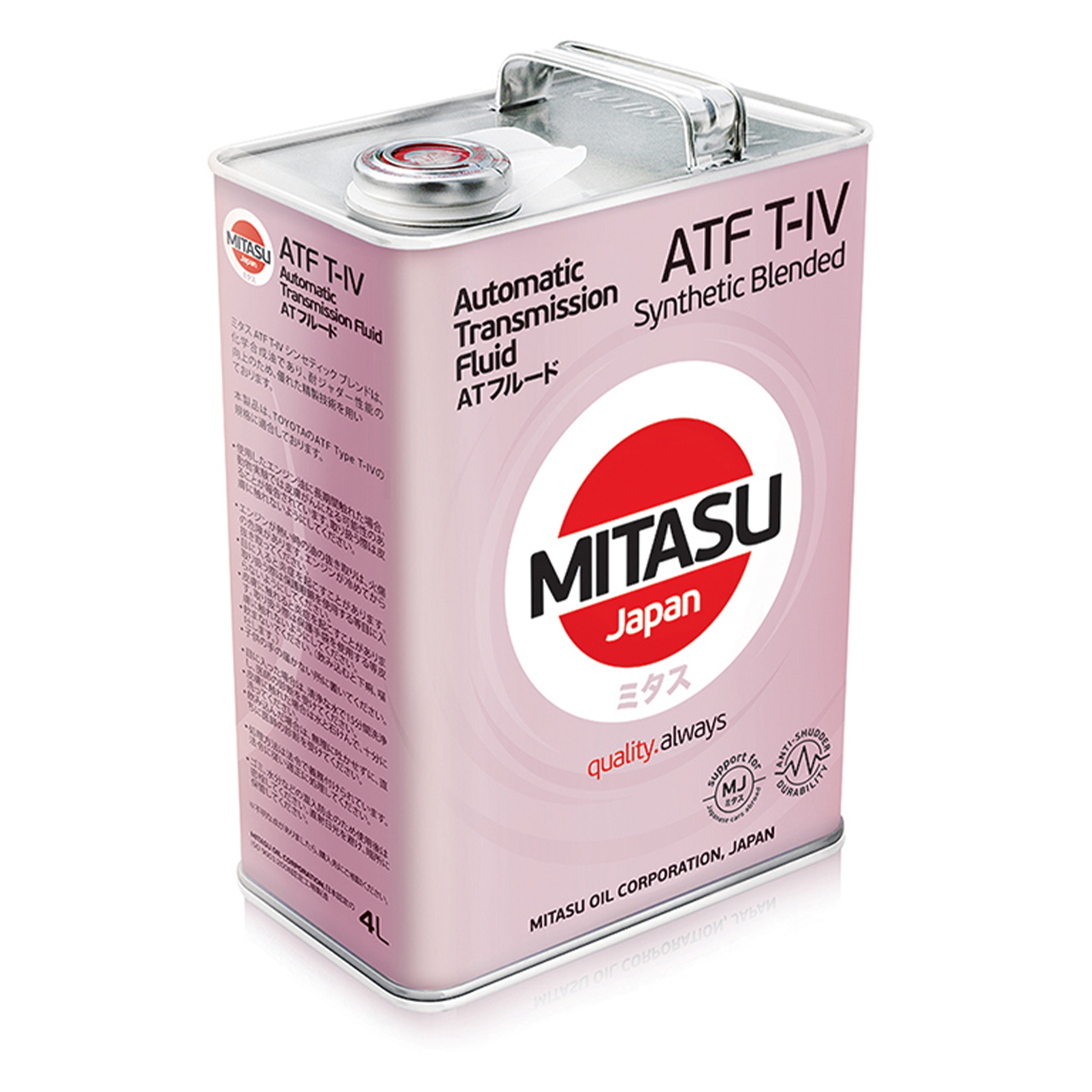 Купить запчасть MITASU - MJ3244 Жидкость для АКПП MITASU ATF T-IV 4л п/синтетическое MJ324 (1/6) Япония