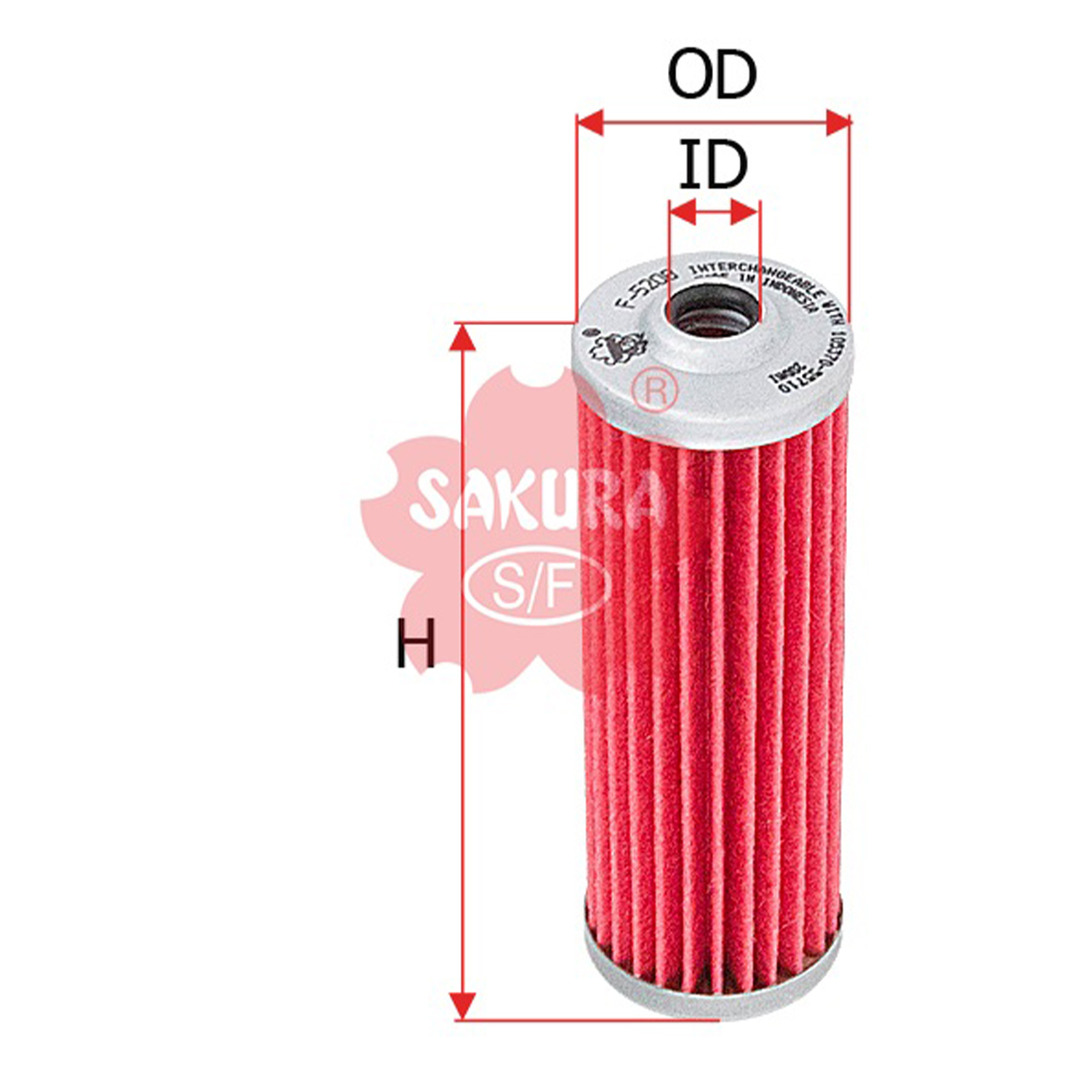 Купить запчасть SAKURA - F5208 F5208 Фильтр топливный (элемент)