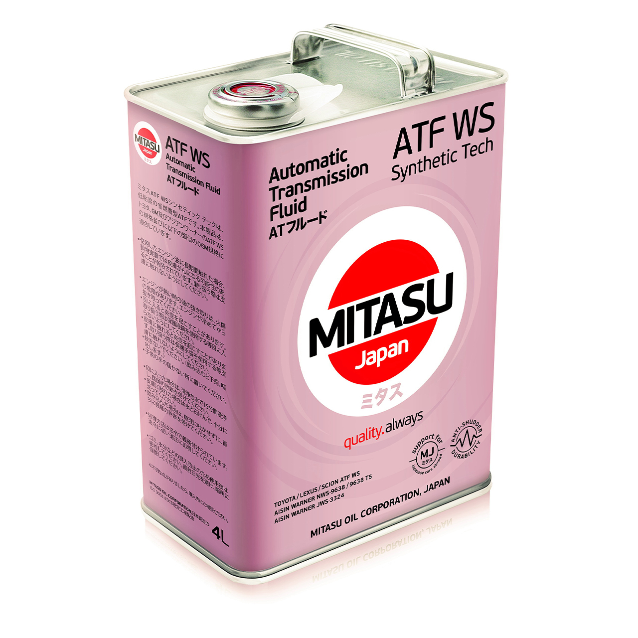 Купить запчасть MITASU - MJ3314 Жидкость для АКПП MITASU ATF WS SintetikTech 4л п/синтетическое MJ331 (1/20) Япония