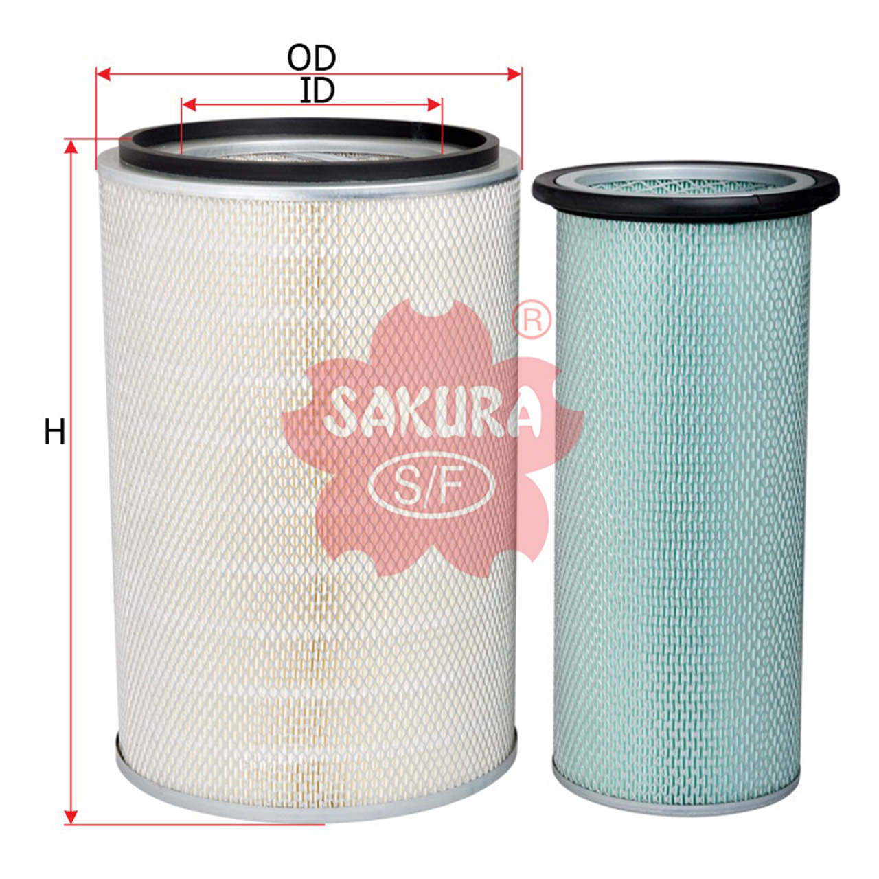 Купить запчасть SAKURA - A5658S A5658S Фильтр воздушный (2в1)