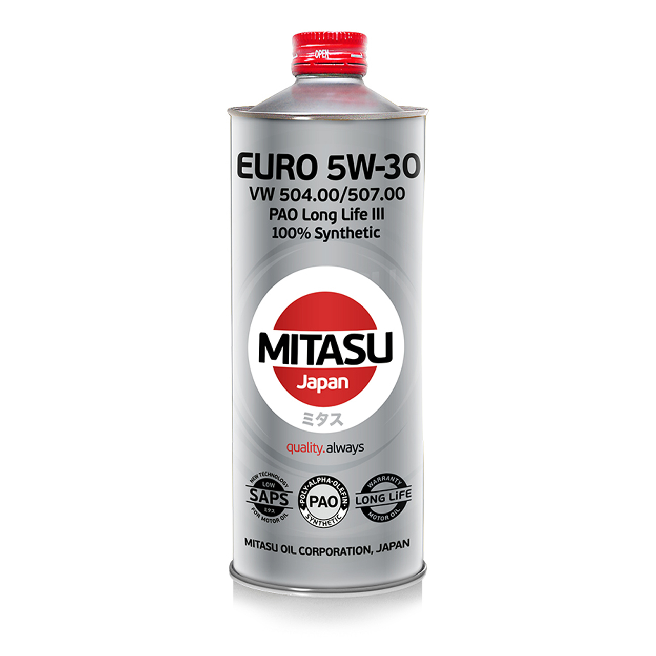 Купить запчасть MITASU - MJ2101 Масло моторное MITASU EURO PAO LL III OIL 5W-30 1л синтетическое для  двигателей MJ210 (1/20) Япония