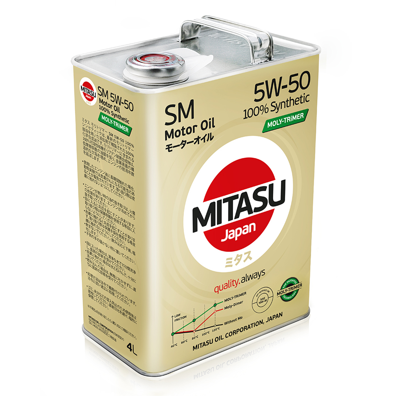 Купить запчасть MITASU - MJM134 Масло моторное MITASU SM M-T 5w50 4л синтетическое для бензиновых двигателей MJM13 (1/6) Япония