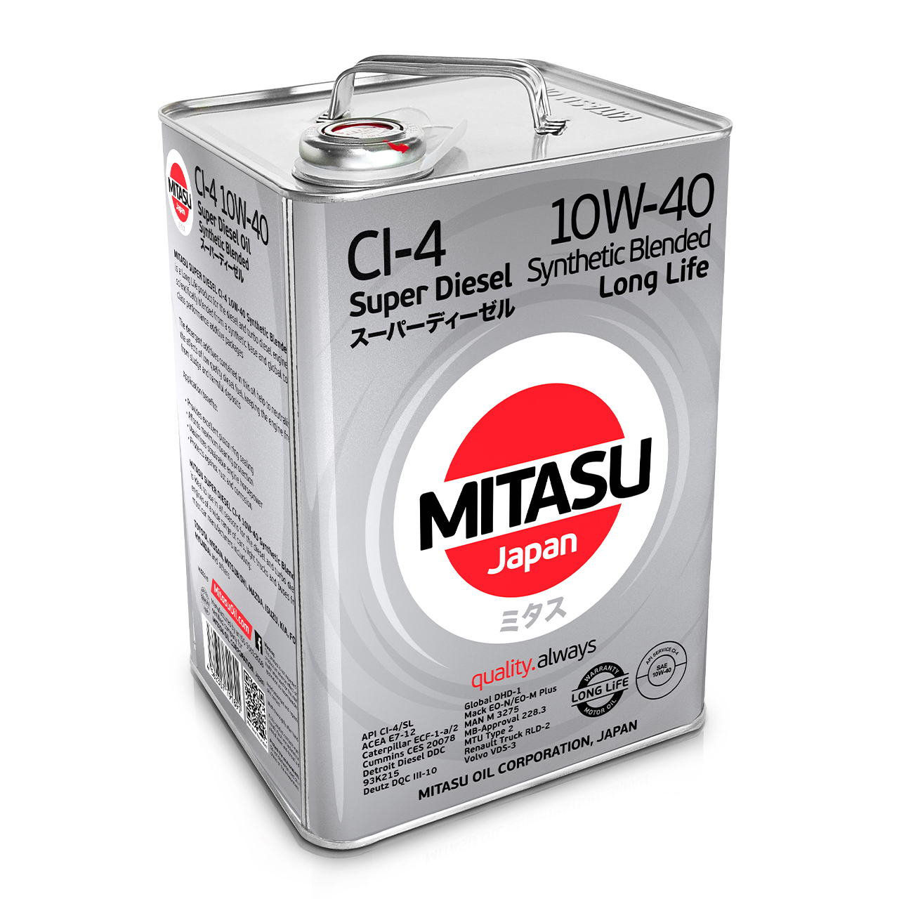 Купить запчасть MITASU - MJ2226 Масло моторное MITASU CI-4 10w40 6л п/синтетическое для дизельных двигателей MJ222 (1/4) Япония 