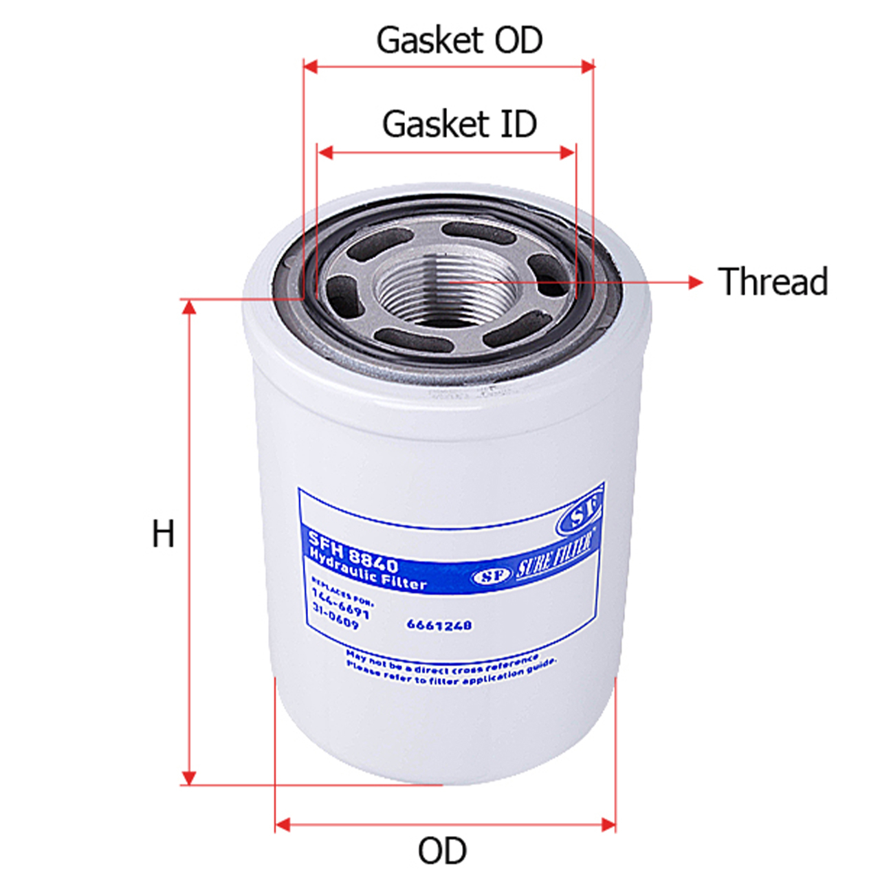 Купить запчасть SURE FILTER - SFH8840 SFH8840 Фильтр гидравлики напорный