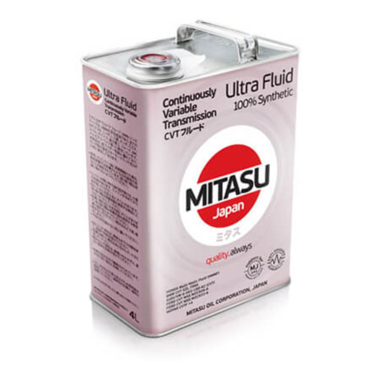 Купить запчасть MITASU - MJ329G4 Жидкость для АКПП MITASU CVT ULTRA FLUID (for SUBARU LINEARTRONIC) синтетика 4л MJ329G (1/6) Япония