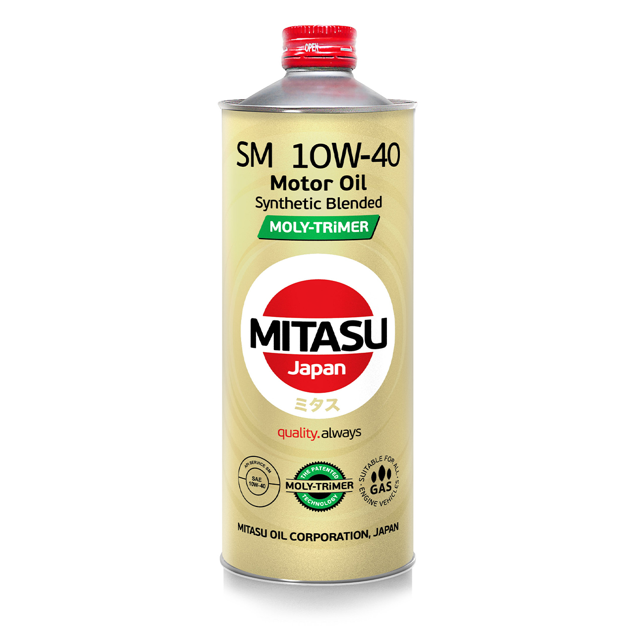 Купить запчасть MITASU - MJM221 Масло моторное MITASU SM 10w40 1л п/синтетика для бензиновых двигателей MJM22 (1/20) Япония