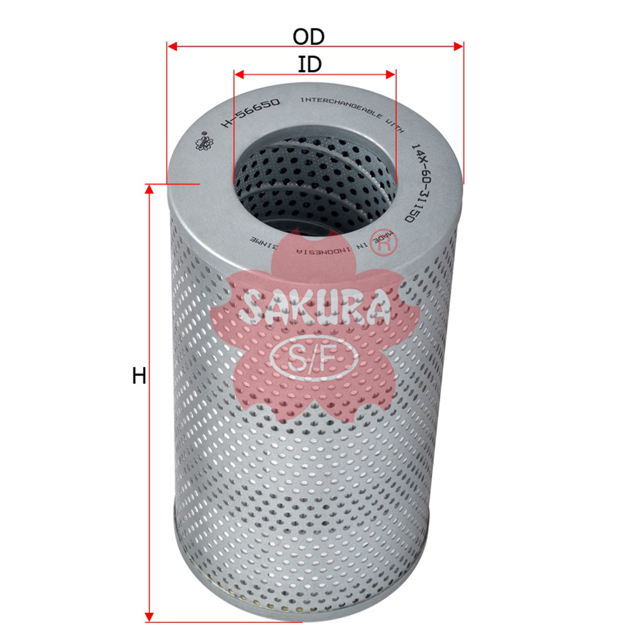 Купить запчасть SAKURA - H56650 Фильтр гидравл. Sakura H56650