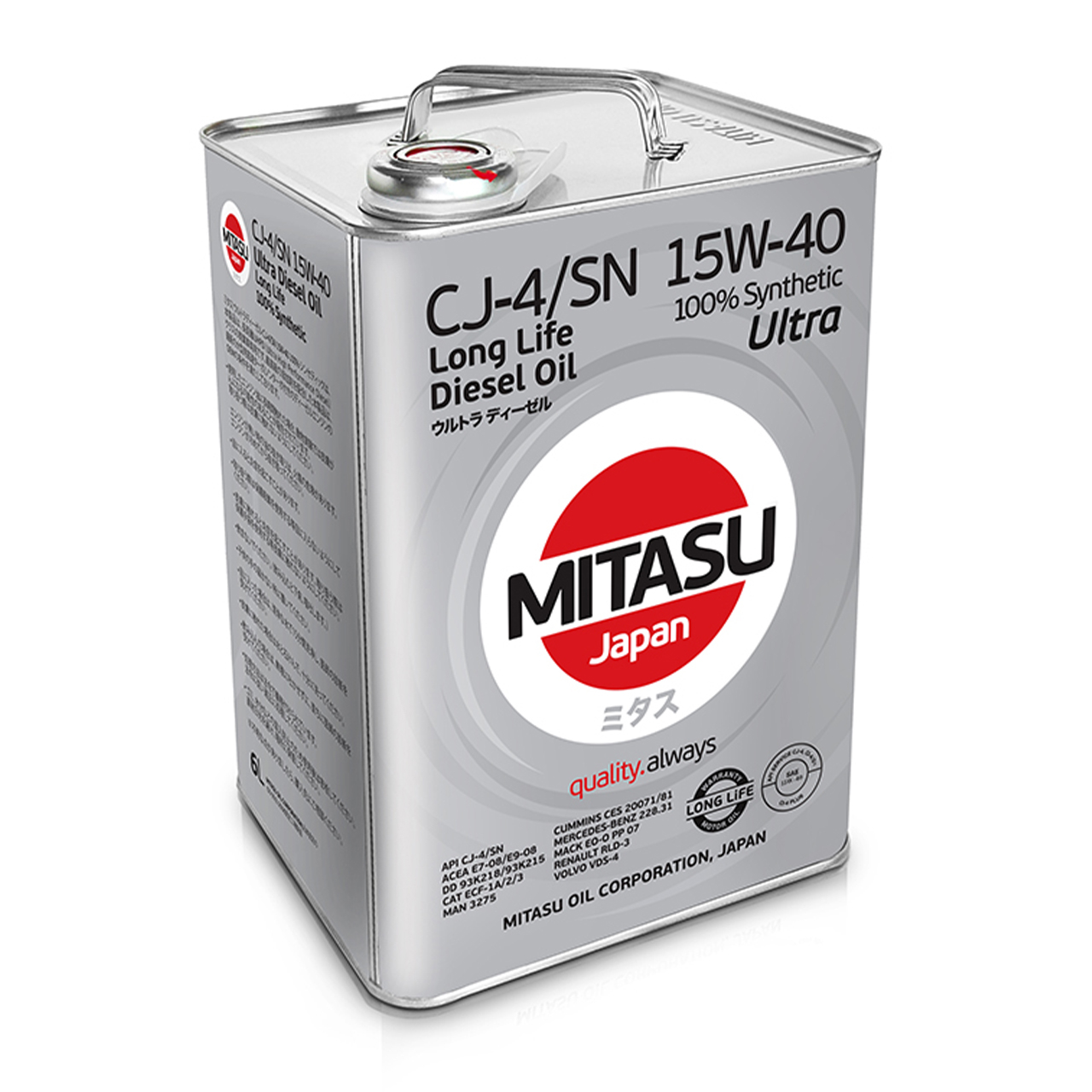 Купить запчасть MITASU - MJ2146 Масло моторное MITASU CJ-4/SN 15w40 6л синтетическое для дизельных двигателей MJ214 (1/4) Япония