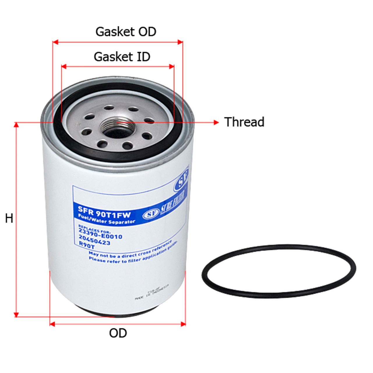 Купить запчасть SURE FILTER - SFR90T1FW SFR90T1FW Фильтр топливный (сепаратор)