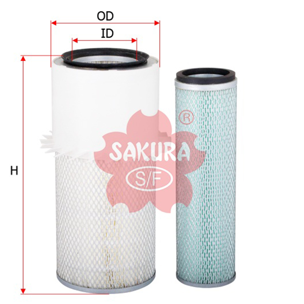 Купить запчасть SAKURA - AS8502S AS8502S Воздушный фильтр (2в1)
