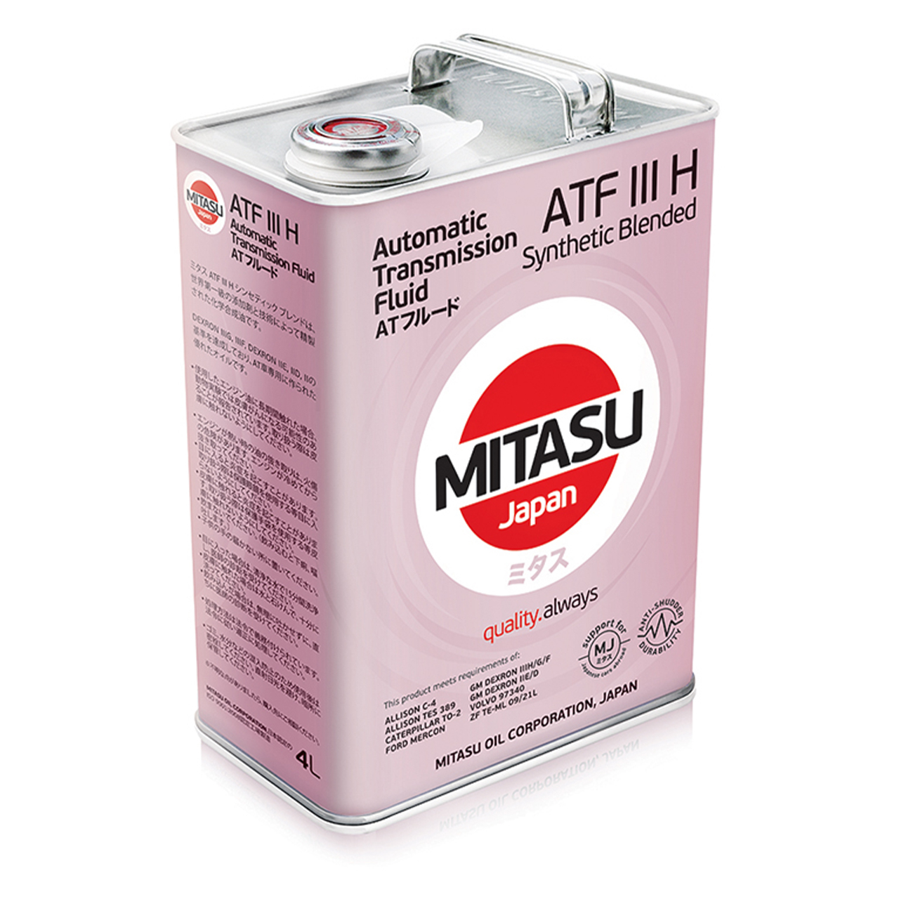 Купить запчасть MITASU - MJ3214 Жидкость для АКПП MITASU ATF III H 4л п/синтетическое MJ321 (1/6) Япония