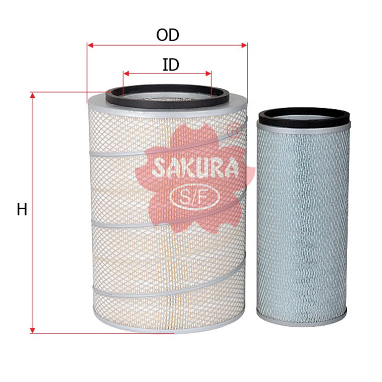 Купить запчасть SAKURA - A1841S A1841S Воздушный фильтр (2 в 1)