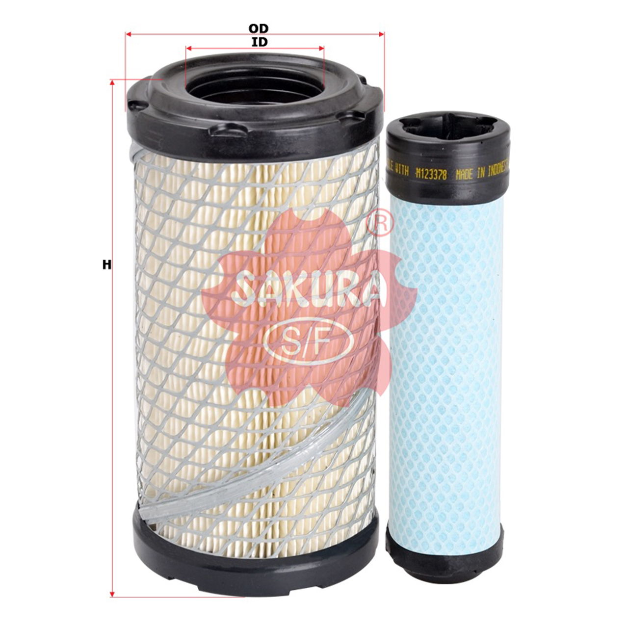 Купить запчасть SAKURA - A7620S A7620S Воздушный фильтр (2 в 1)