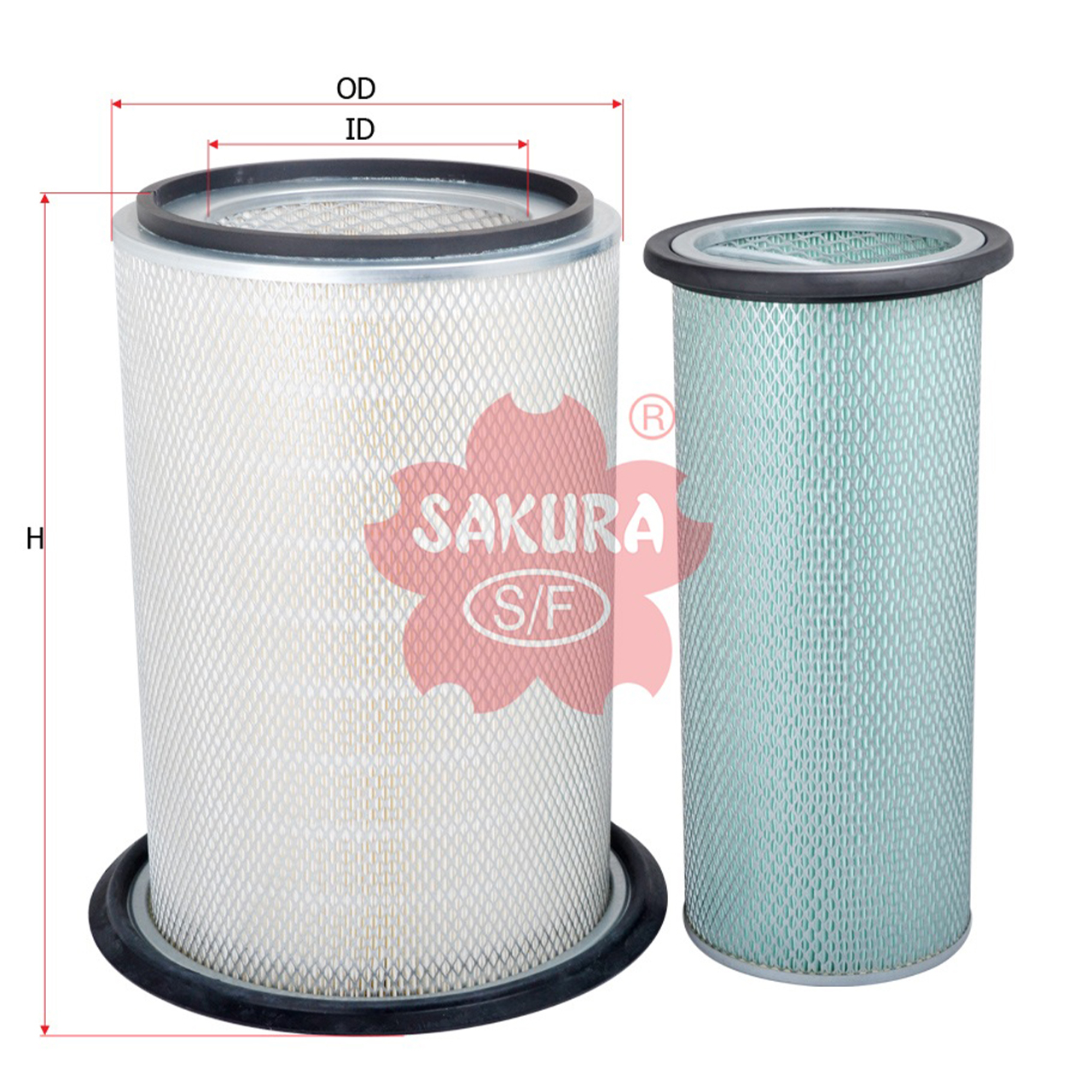 Купить запчасть SAKURA - A5613S A5613S Фильтр воздушный (2в1)