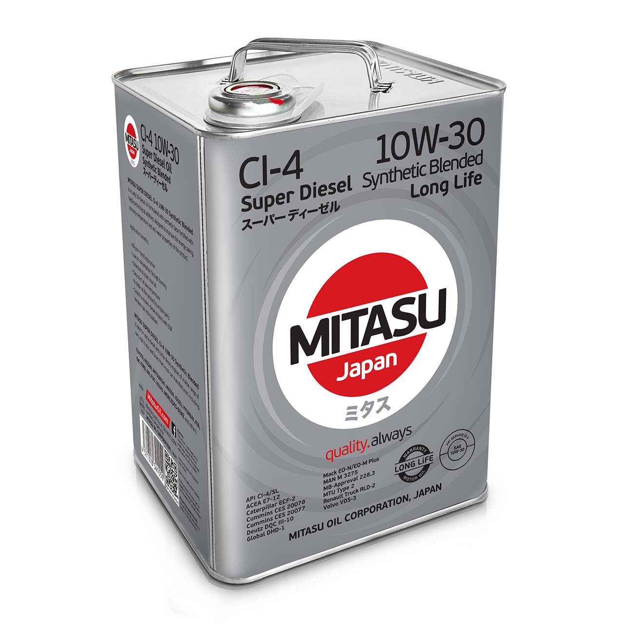 Купить запчасть MITASU - MJ2216 Масло моторное MITASU SUPER LL CI-4 10w30 6л п/синтетика для дизельных двигателей MJ221 (1/4) Япония
