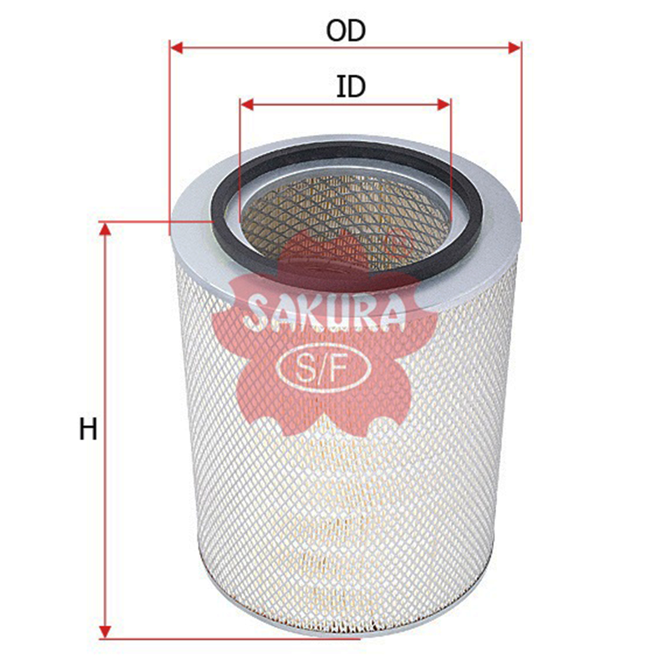 Купить запчасть SAKURA - A1013 A1013 Воздушный фильтр наружный (Sakura)