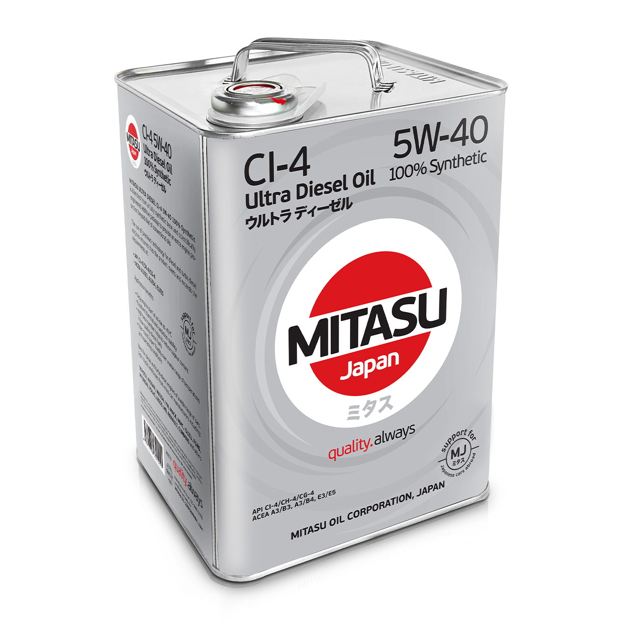 Купить запчасть MITASU - MJ2126 Масло моторное MITASU CJ-4 5w40 6л синтетическое для дизельных двигателей MJ212 (1/4) Япония