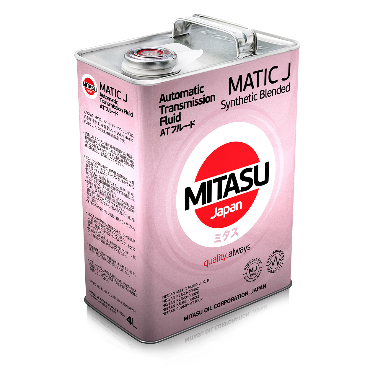 Купить запчасть MITASU - MJ3334 Жидкость для АКПП MITASU ATF MATIC J 4л п/синтетика MJ333 (1/6) Япония