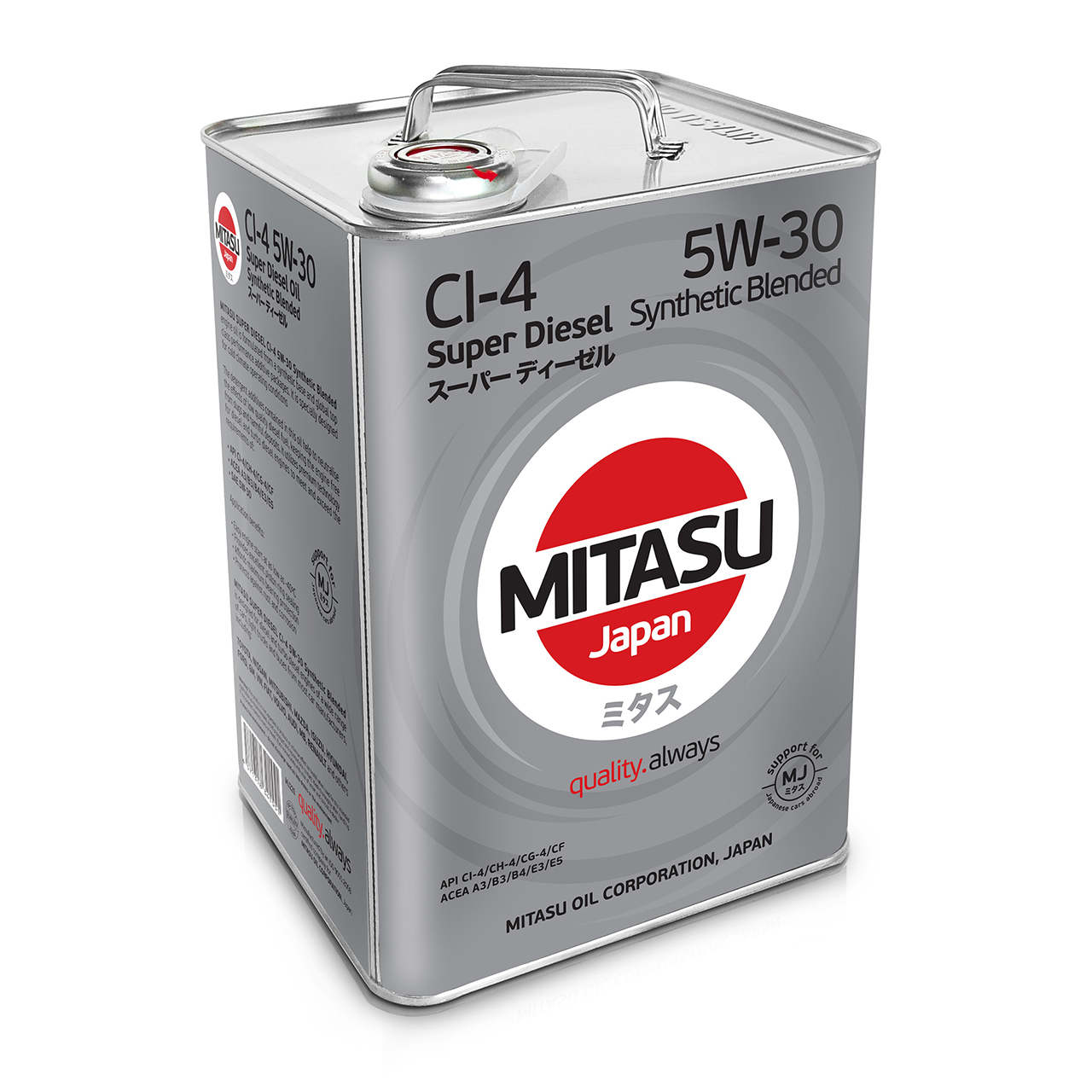 Купить запчасть MITASU - MJ2206 Масло моторное MITASU SD CI-4 5W30 6л п/синтетическое для дизельных двигателей MJ220 (1/4) Япония