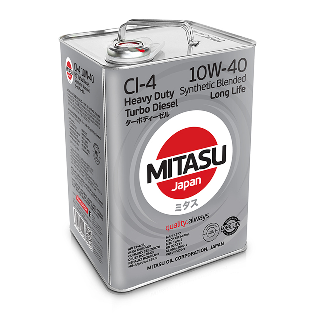 Купить запчасть MITASU - MJ2236 Масло моторное MITASU CI-4 10w40 6л п/синтетическое для дизельных двигателей MJ223 (1/4) Япония 