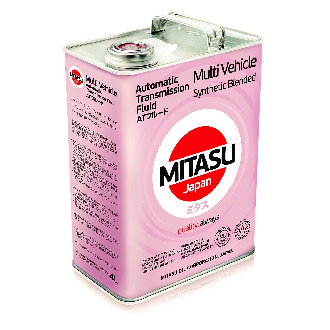 Купить запчасть MITASU - MJ3234 Жидкость для АКПП MITASU ATF MV FLUID 4л п/синтетическое MJ323 (1/6) Япония