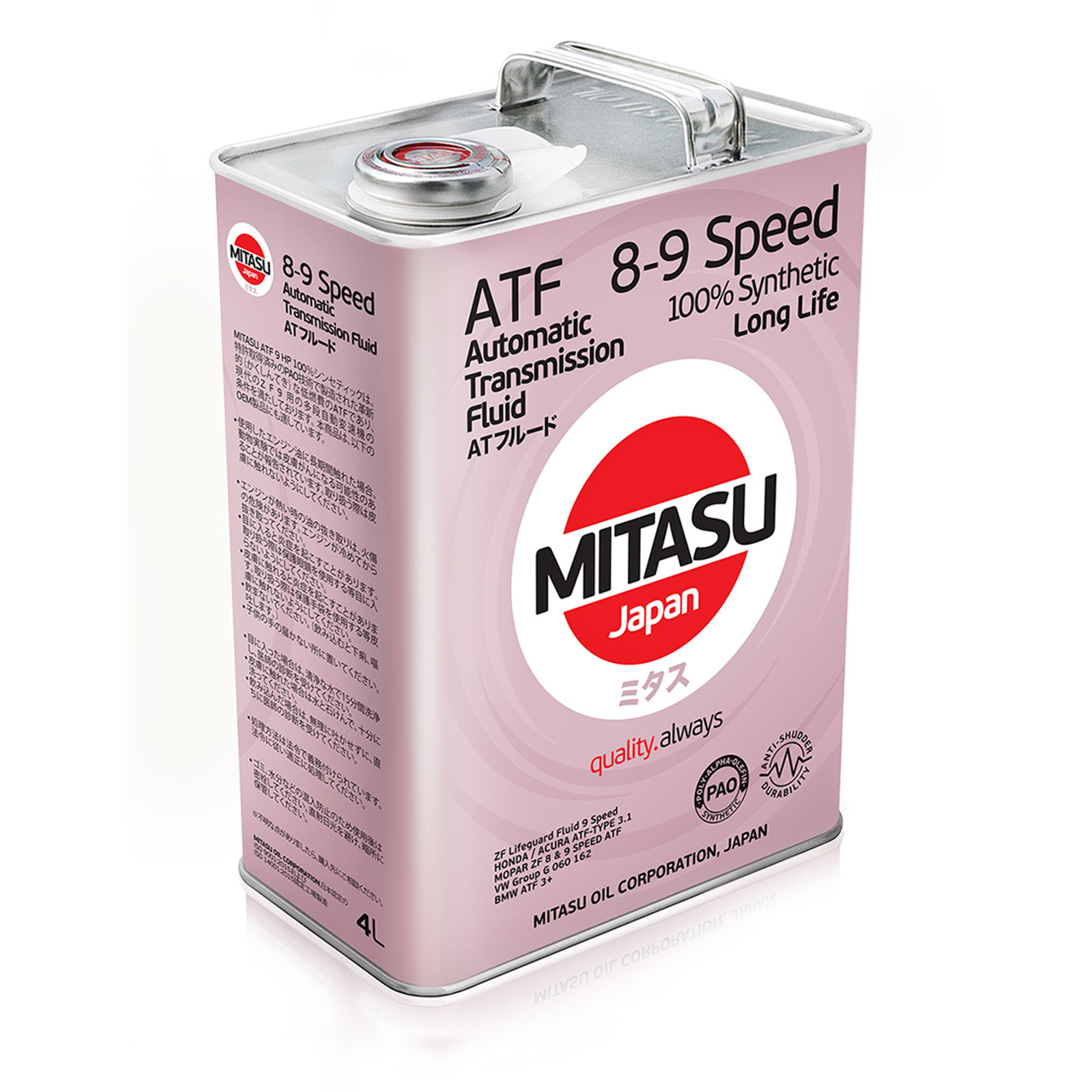 Купить запчасть MITASU - MJ3094 Жидкость для АКПП MITASU ATF 9 HP 4л синтетика MJ309 (1/6) Япония