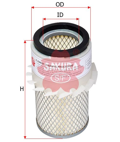 Купить запчасть SAKURA - AS1824 AS1824 Фильтр воздушный