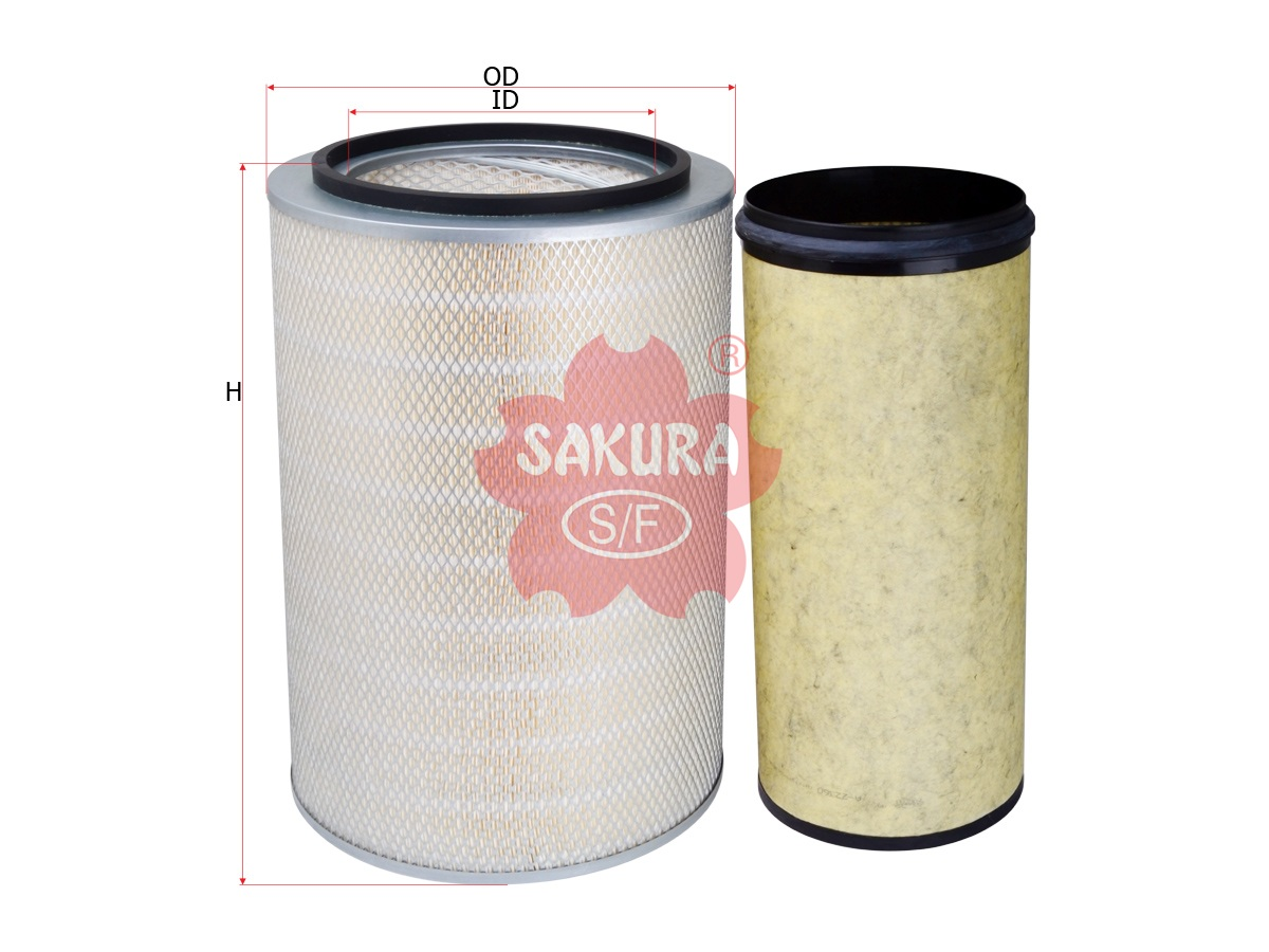 Купить запчасть SAKURA - A22380S A22380S Воздушный фильтр (2 в 1)