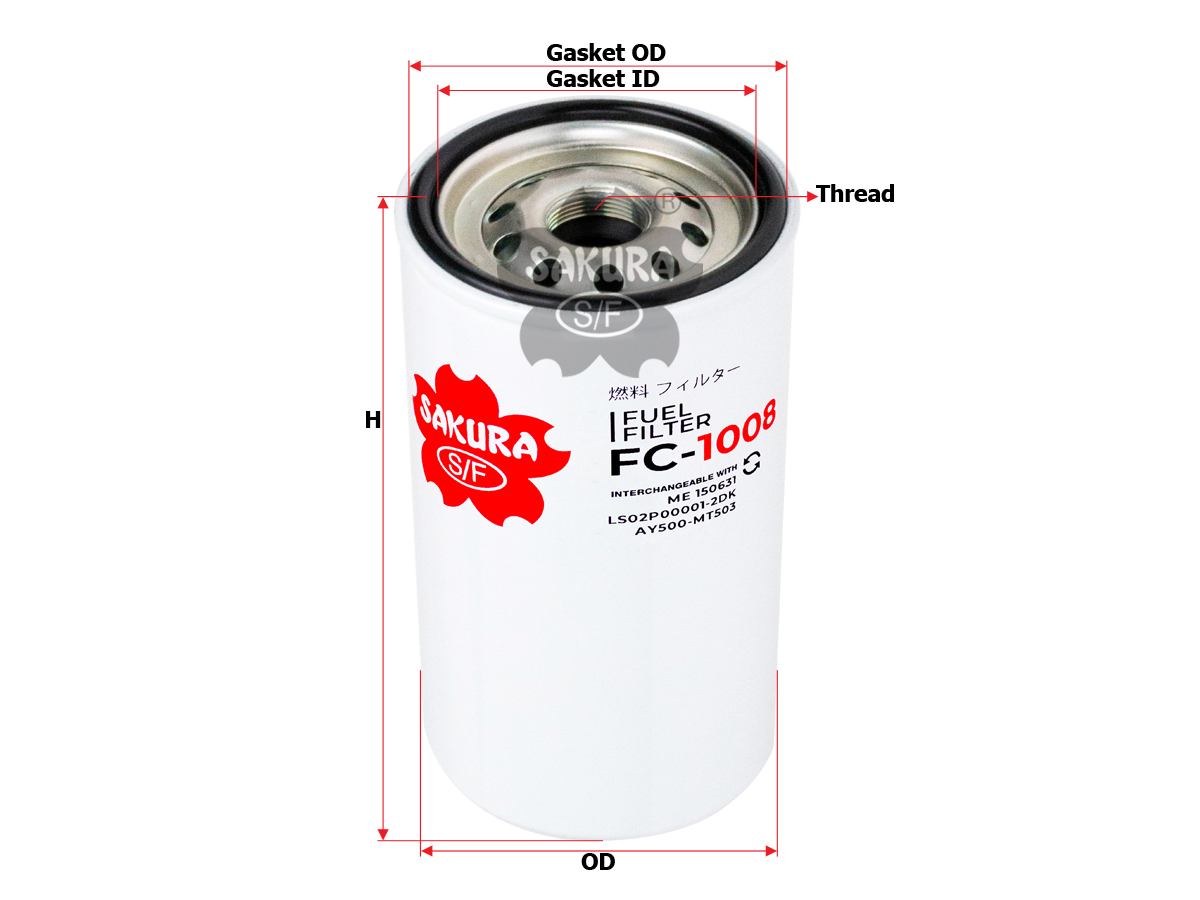 Купить запчасть SAKURA - FC1008 FC1008 Фильтр топливный
