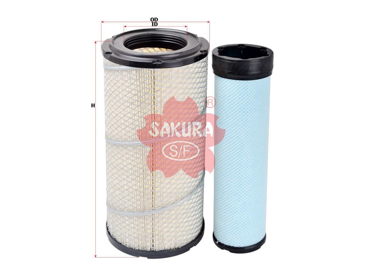 Купить запчасть SAKURA - A5541MS A5541MS Фильтр воздушный (2в1)