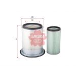 Купить запчасть SAKURA - A2711S Фильтр воздушный Sakura A2711S ПТВ