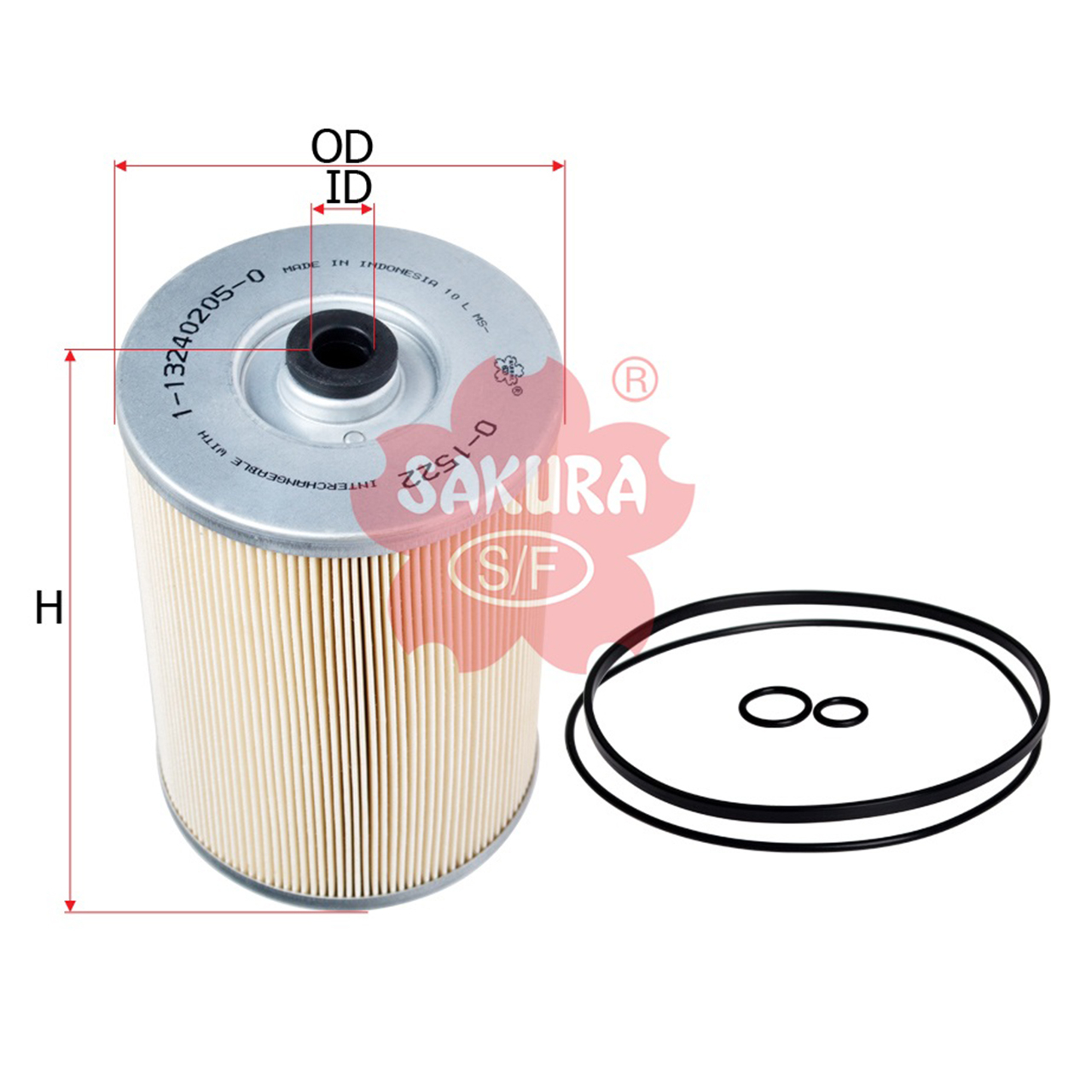 Купить запчасть SAKURA - O1522 O1522 Фильтр масляный (элемент)
