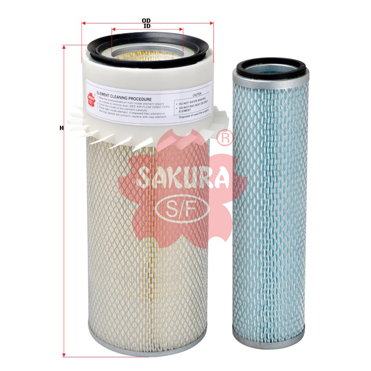 Купить запчасть SAKURA - AS5656S AS5656S Воздушный фильтр (2 в 1)