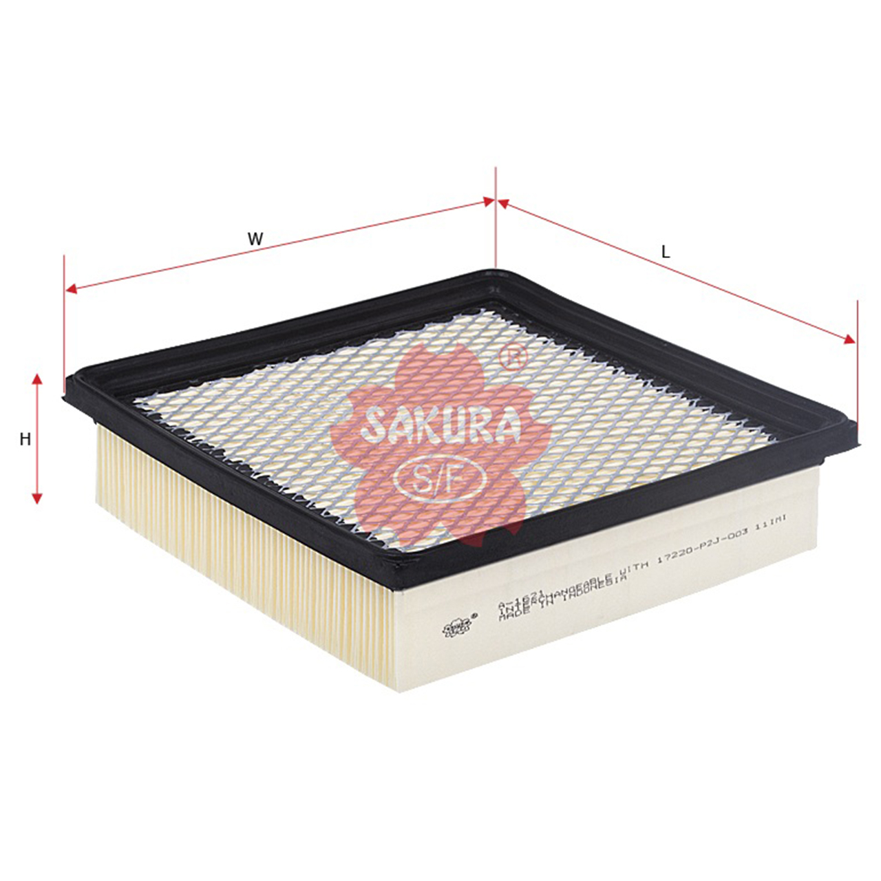 Купить запчасть SAKURA - A1621 A1621 Воздушный фильтр (SAKURA)