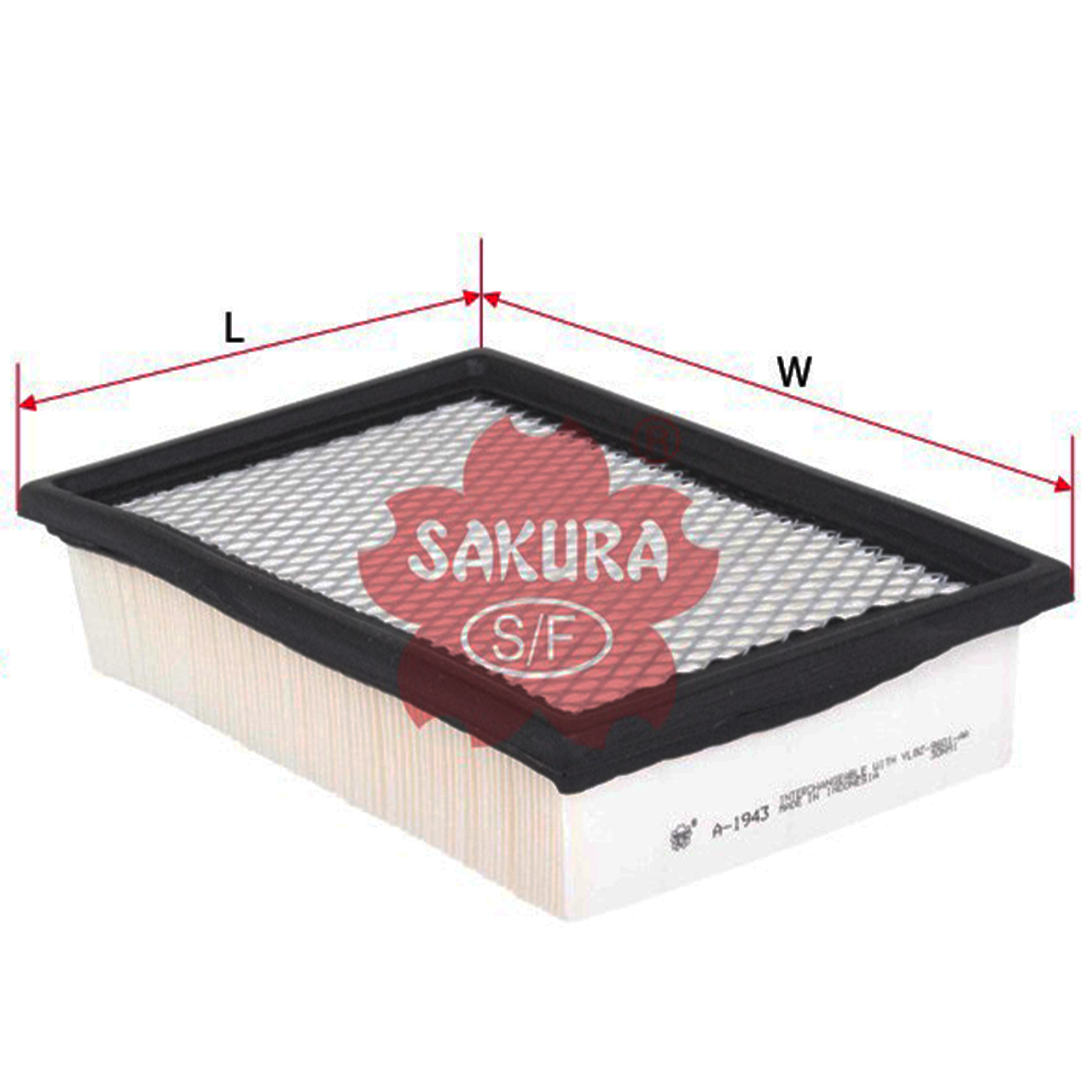 Купить запчасть SAKURA - A1943 A1943 Воздушный фильтр SAKURA