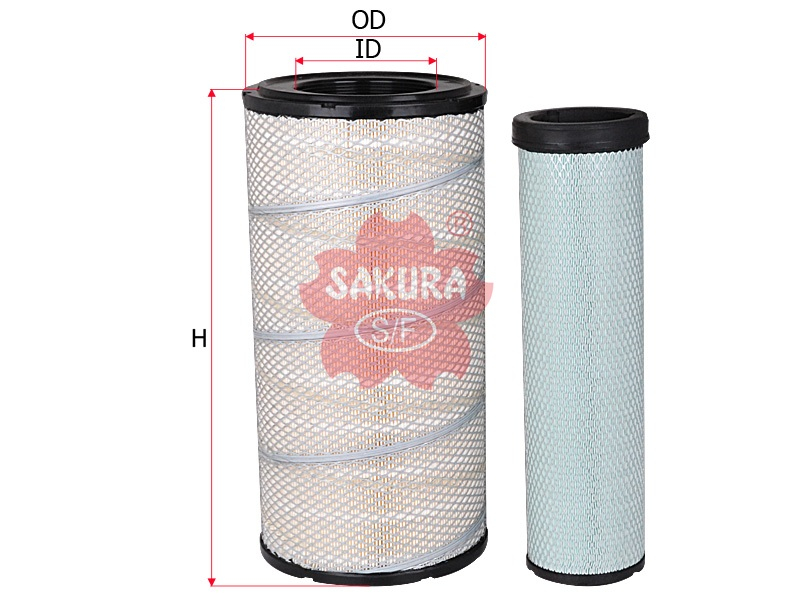 Купить запчасть SAKURA - A5668S A5668S Воздушный фильтр (2 в 1)