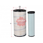 Купить запчасть SAKURA - A5668S A5668S Воздушный фильтр (2 в 1)