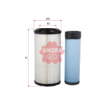 Купить запчасть SAKURA - A1126S A-1126-S Воздушный фильтр (2 в 1)