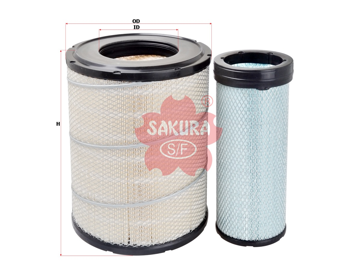 Купить запчасть SAKURA - A6038S A6038S Воздушный фильтр (2 в 1)