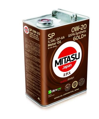 Купить запчасть MITASU - MJP024 Масло моторное MITASU GOLD Plus SP 0w20 4л синтетическое для бензиновых двигателей MJ-P02 (1/6) Япония